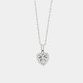 Collana in Argento con pendente zircone a cuore trasparente | Rohome