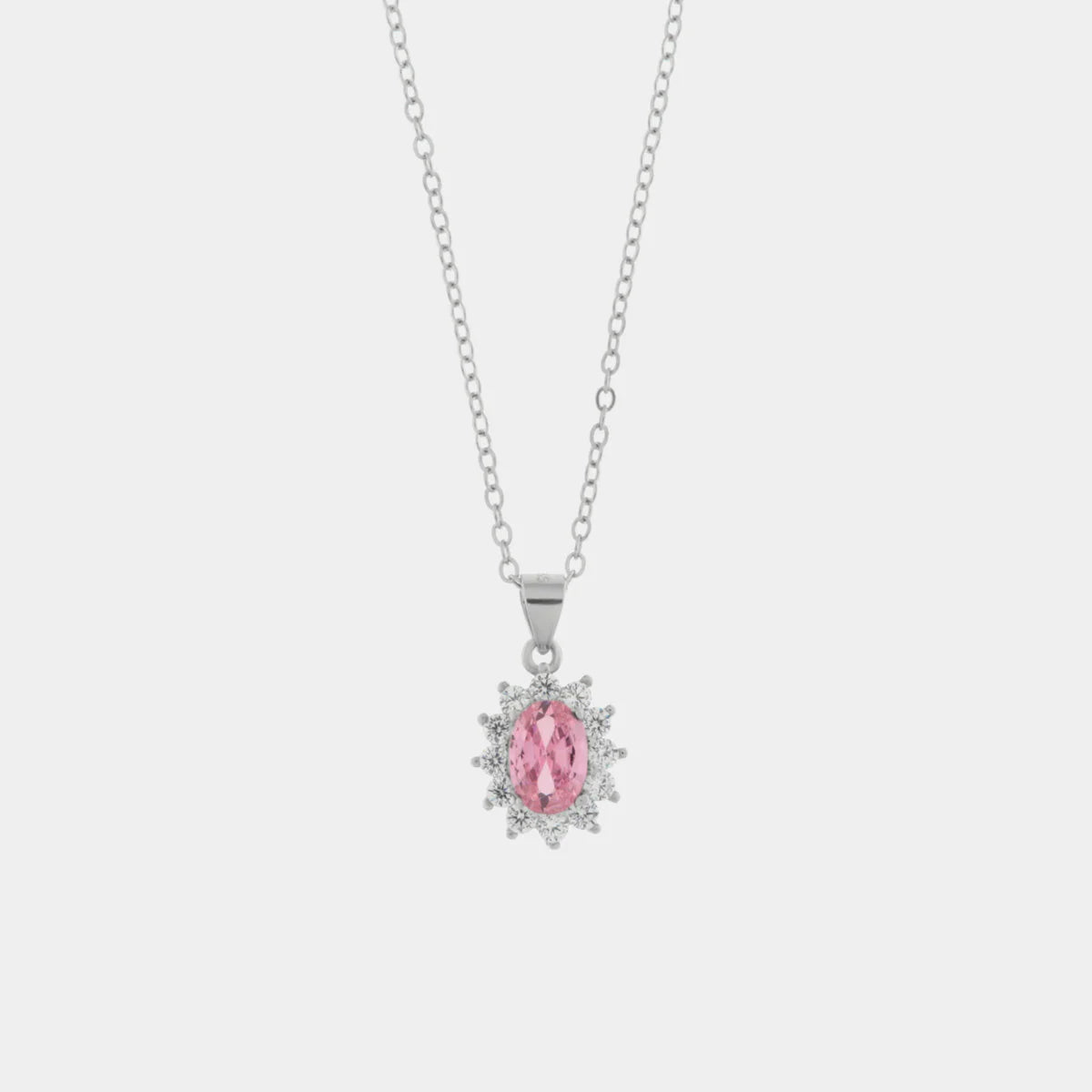 Collana in Argento con zirconi trasparente e rosa | Rohome
