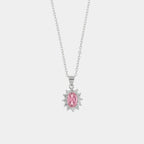 Collana in Argento con zirconi trasparente e rosa | Rohome
