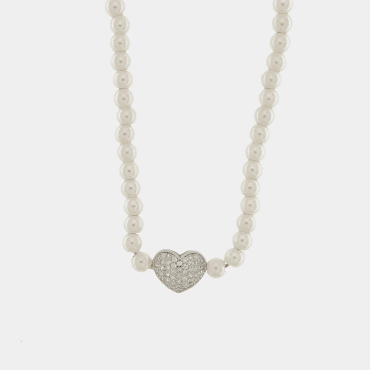 Collana in Argento con perle e ciondolo cuore | Rohome