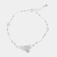 Bracciale in argento con ciondolo Sicilia e zirconi | Rohome