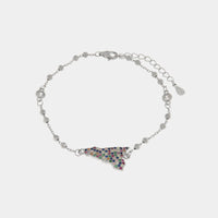 Bracciale in argento con ciondolo Sicilia e zirconi colorati | Rohome