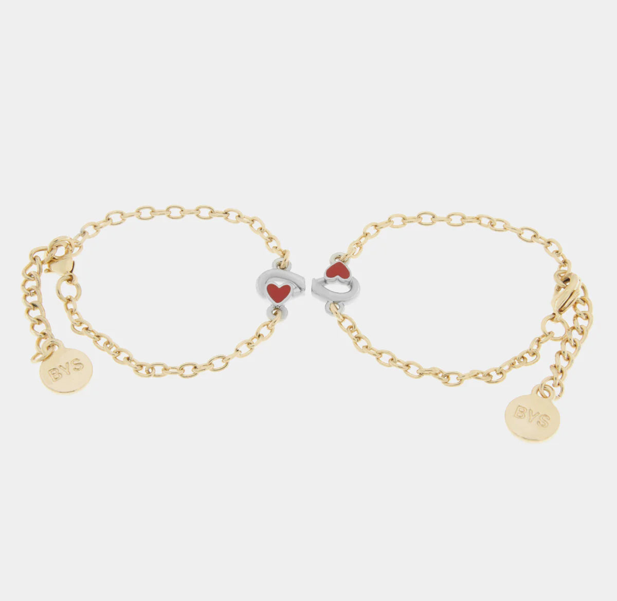 Set 2 bracciali in metallo con infinito e cuore | Rohome