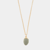 Collana in metallo con pendente pigna siciliana grigia | Rohome