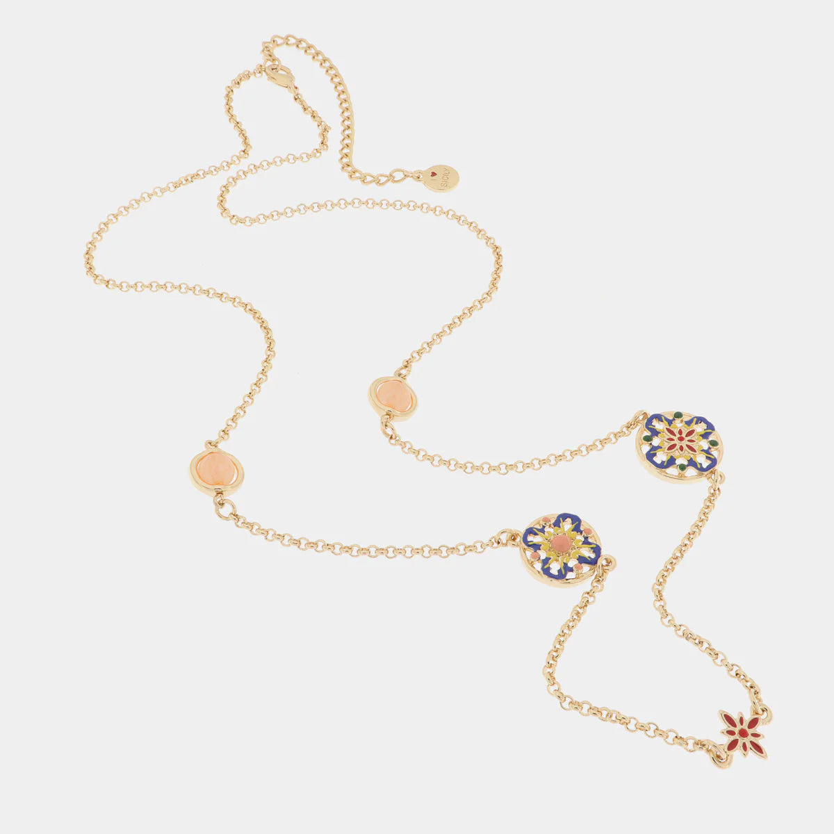 Collana in metallo con maioliche Siciliane  | Rohome
