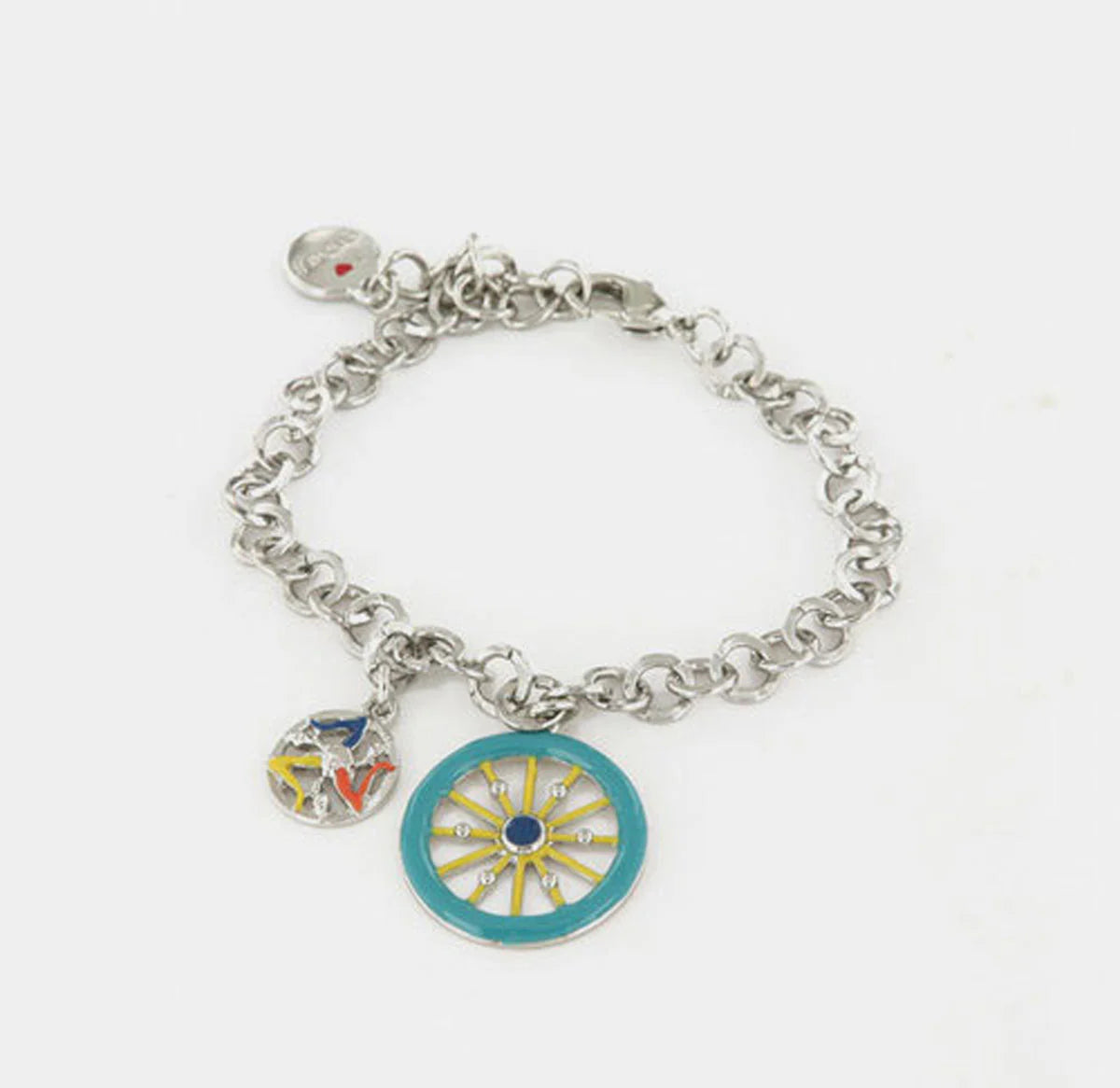 Bracciale in Metallo oro con charm ruota carretto siciliano | Rohome