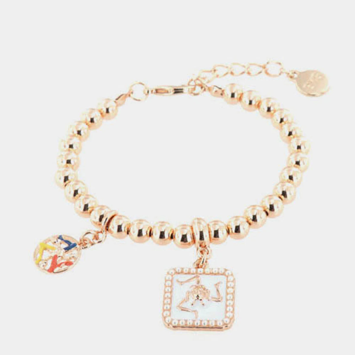 Bracciale in Metallo con pendente a quadrata con trinacria | Rohome