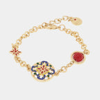 Bracciale in Metallo con maiolica siciliana | Rohome