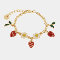 Bracciale in Metallo con pendenti fragole | Rohome