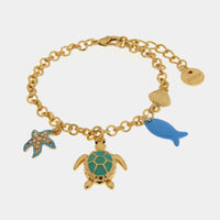 Bracciale in Metallo oro con pendente tartaruga | Rohome