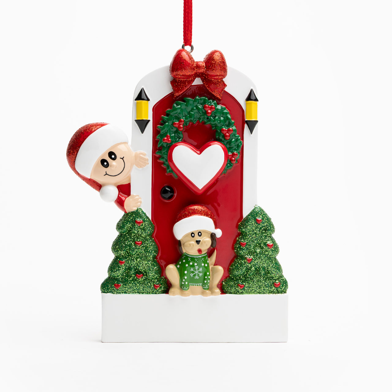 Decorazione Personalizzabile Porta di Natale con Cane – Natale 2025 | Rohome