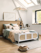 Tela dipinta 3d con cornice in legno chiaro | Rohome