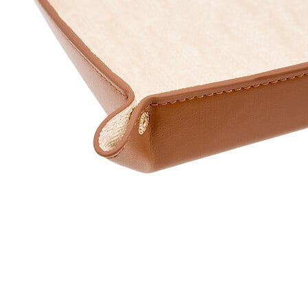 Vassoio svuota tasche in vinile colore cuoio | Rohome
