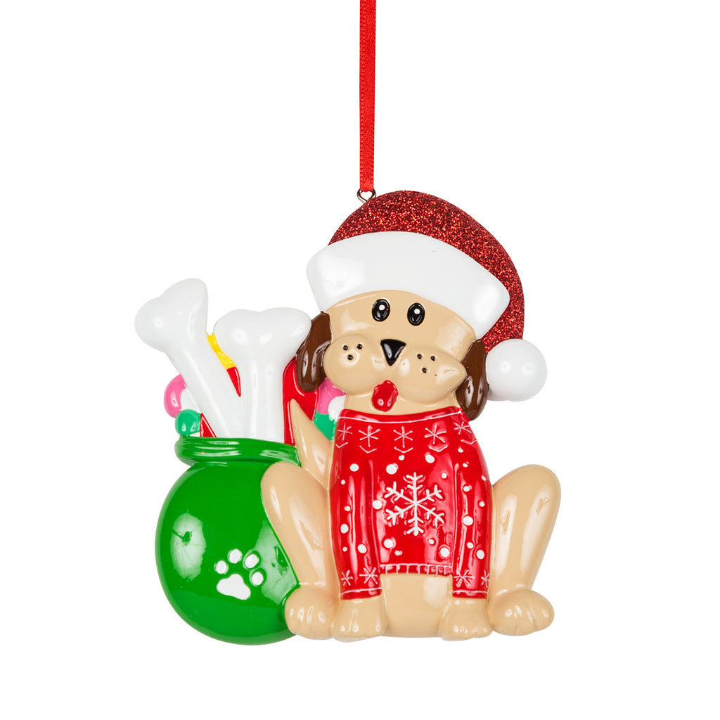 Decorazione Personalizzabile Cane con Maglione Rosso | Rohome