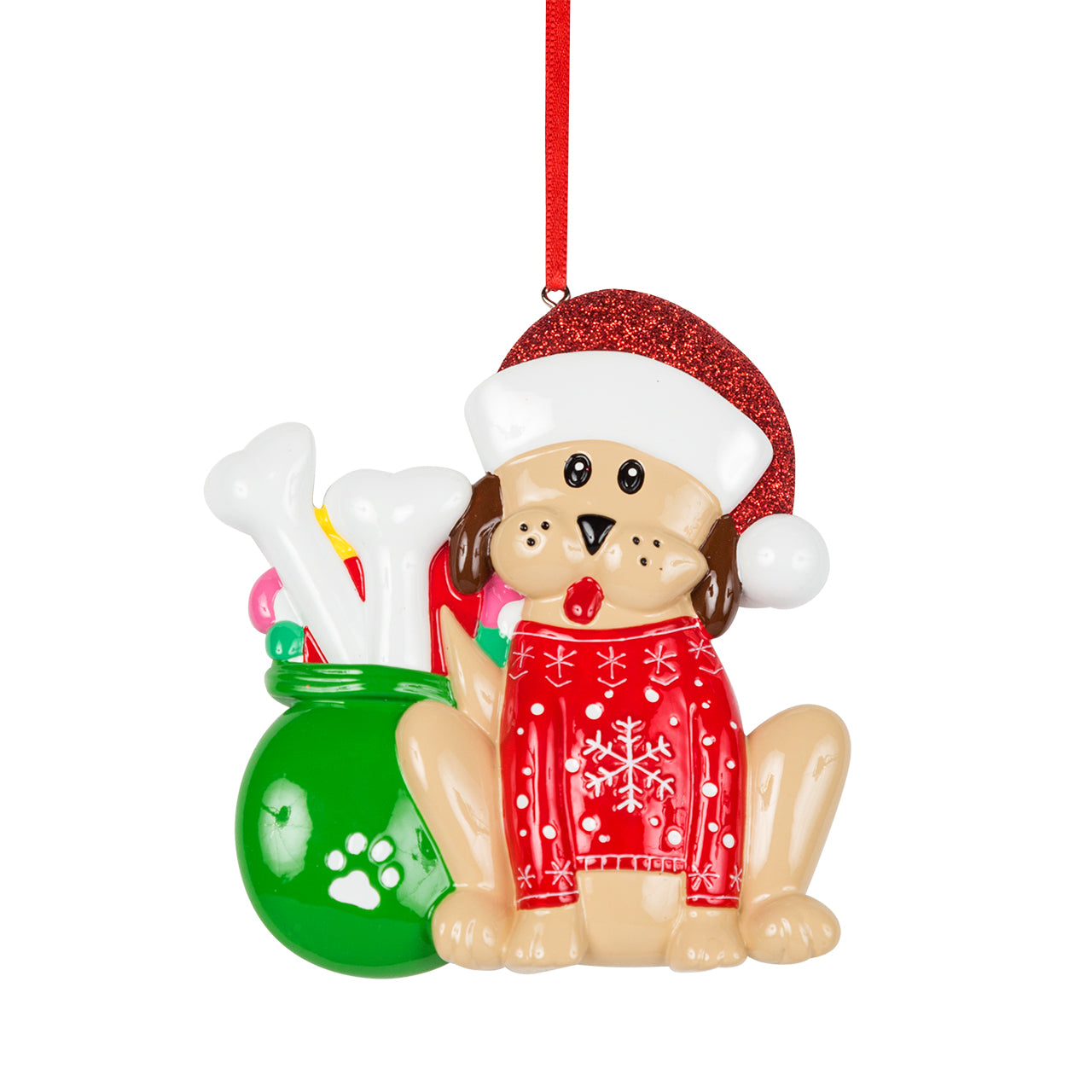 Decorazione Personalizzabile Cane con Maglione Rosso | Rohome