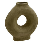 Vaso in ceramica moderno forma scultorea verde | Rohome