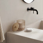 Porta cotone in vetro colore ambra | Rohome