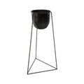 cache pot in metallo nero con base | Rohome | Rohome