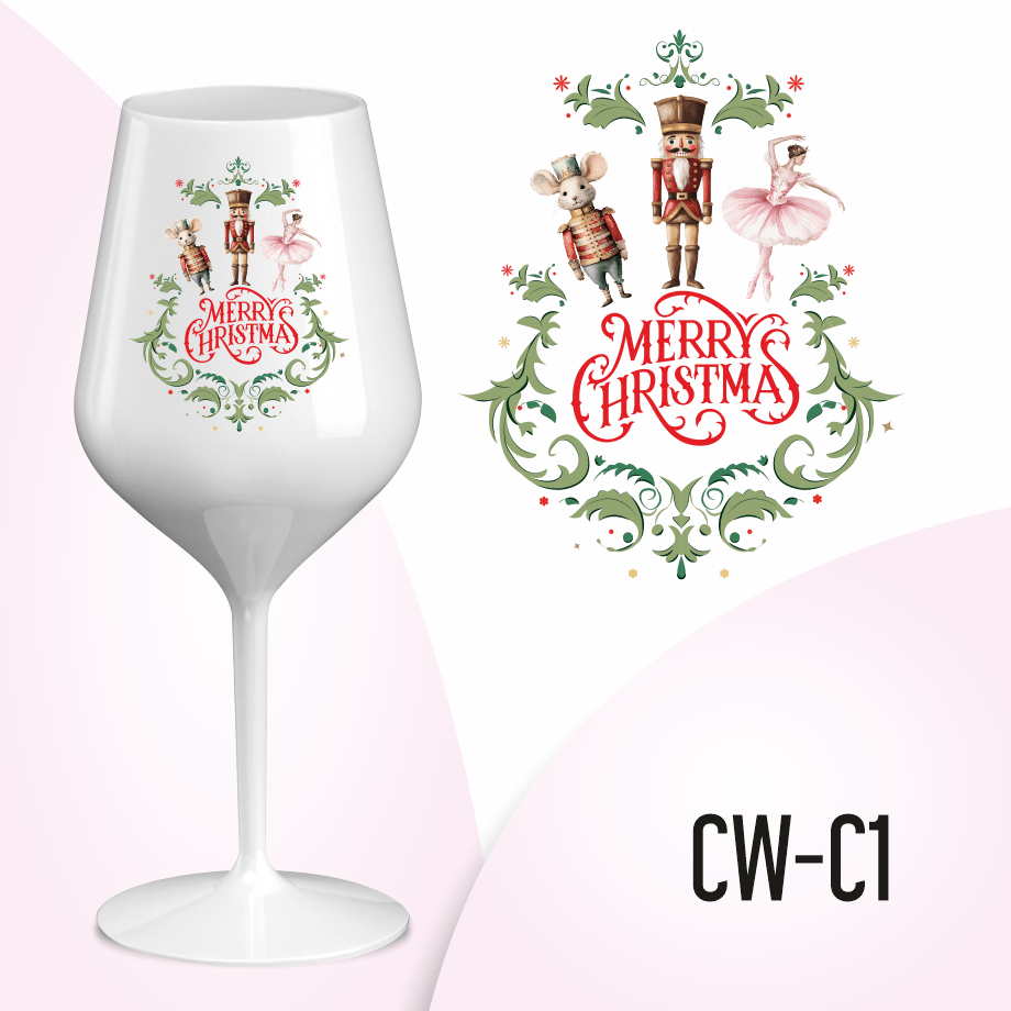 Calice in plastica personalizzato Merry Christmas | Rohome | Rohome