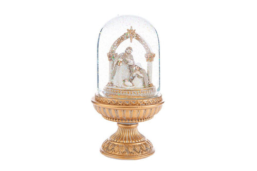 Campana in vetro con sacra famiglia in resina | Rohome | Rohome