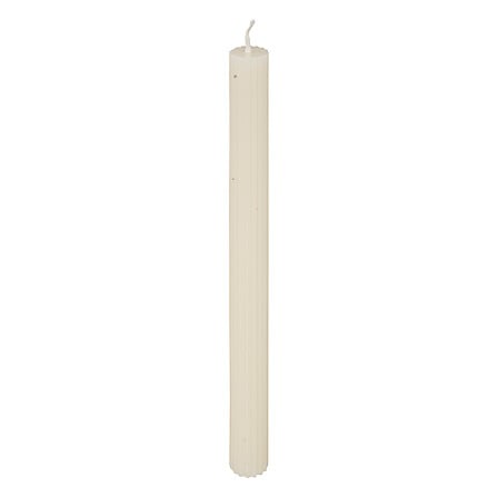 Candela a stelo rigata avorio | Rohome - Rohome