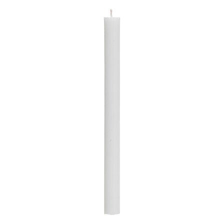Candela a stelo rigata bianca | Rohome | Rohome
