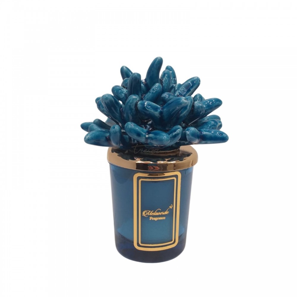 Melaverde - candela anemone 200 gr blu | rohome