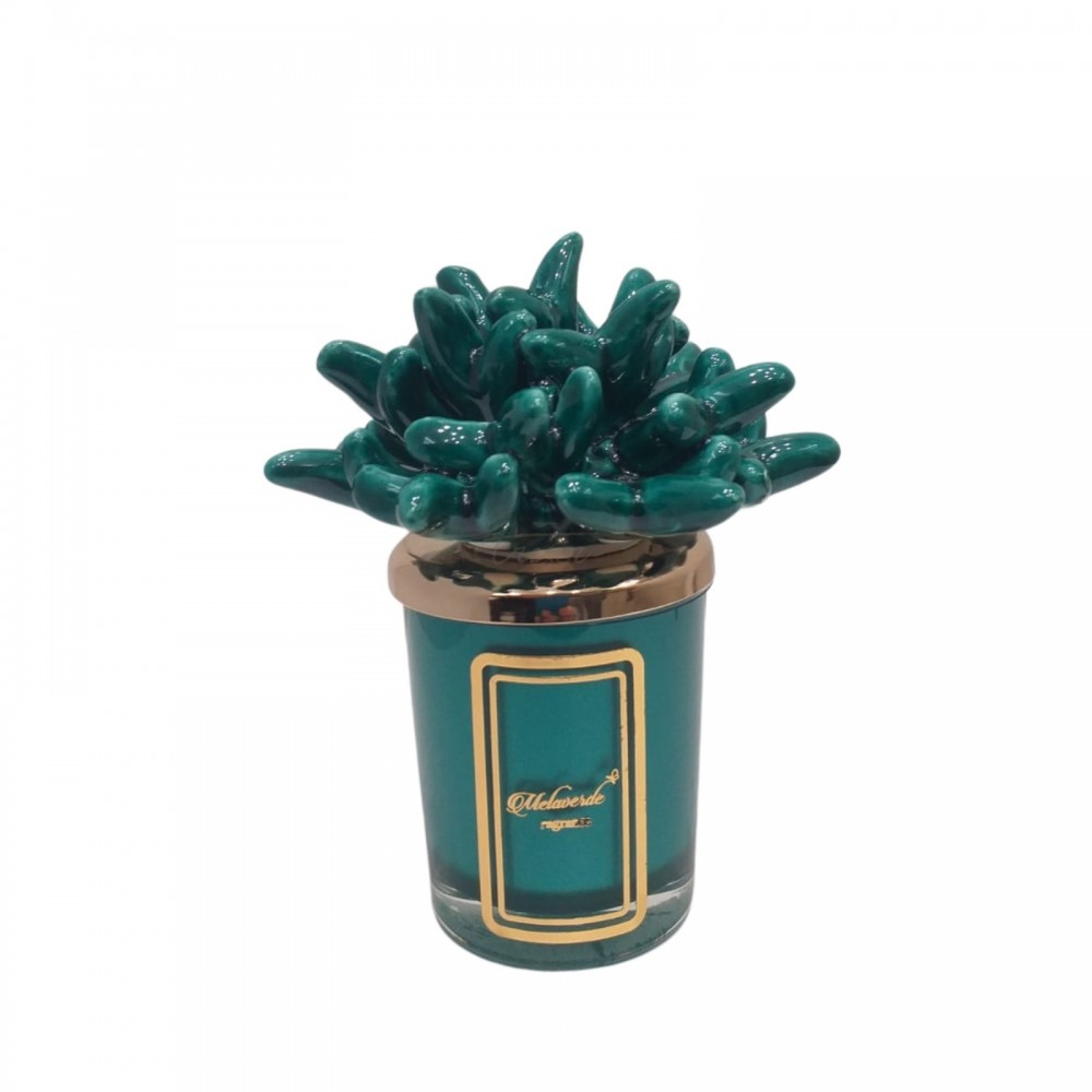 Melaverde - anemone candle 100 gr green | rohome