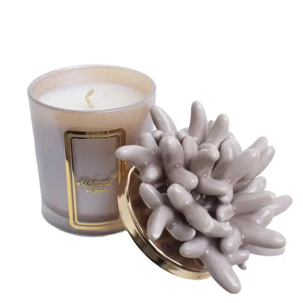 Melaverde - anemone candle 200 gr dove gray | rohome
