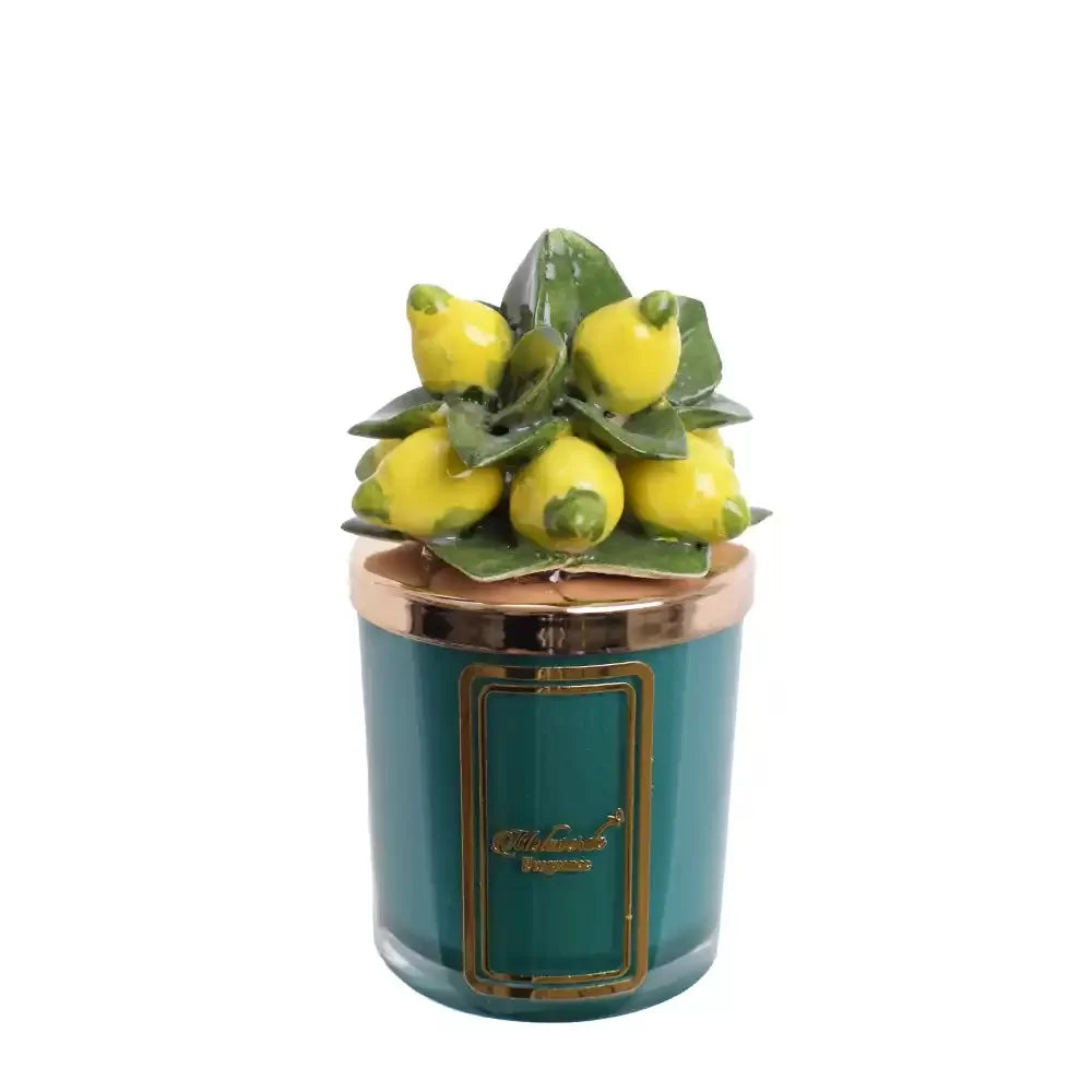 Melaverde - lemon candle 200 gr green | rohome