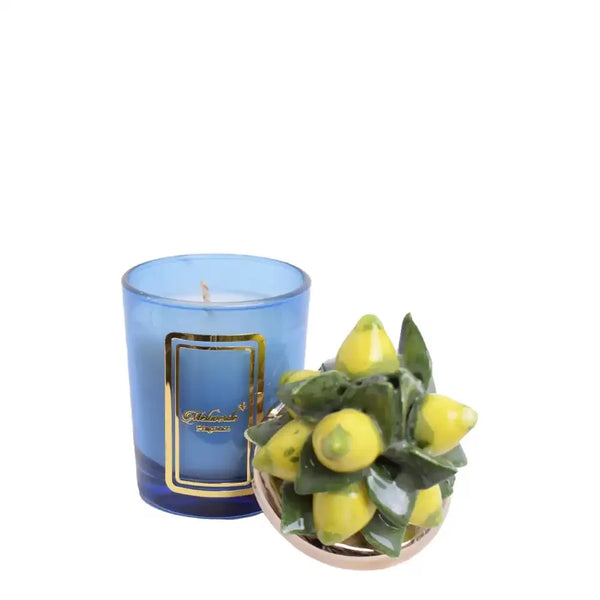 Melaverde - lemon candle 200 gr blue | rohome