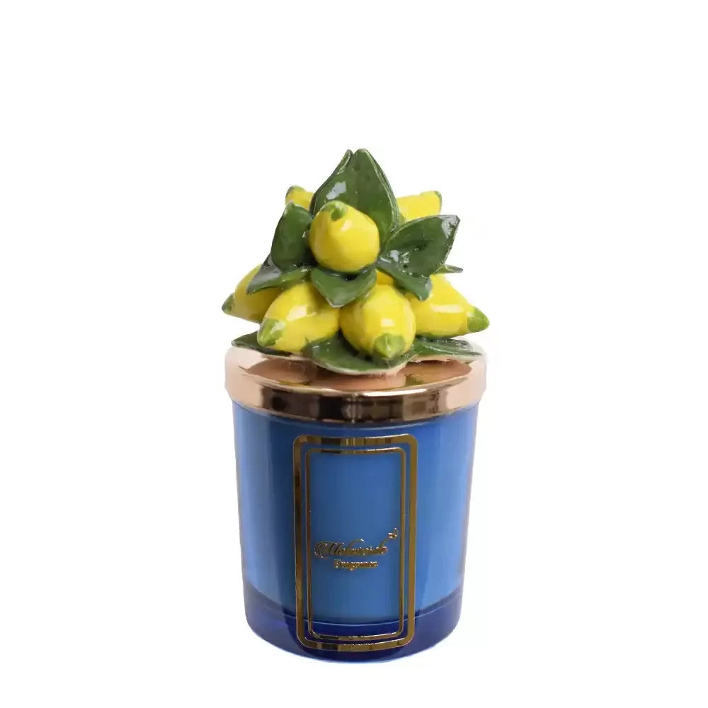 Melaverde - candela limoni 200 gr blu | rohome