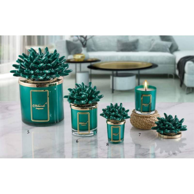 Melaverde - anemone candle 200 gr green | rohome