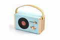 Cassa altoparlante portatile bluetooth a forma di radio, celeste | Rohome | Rohome