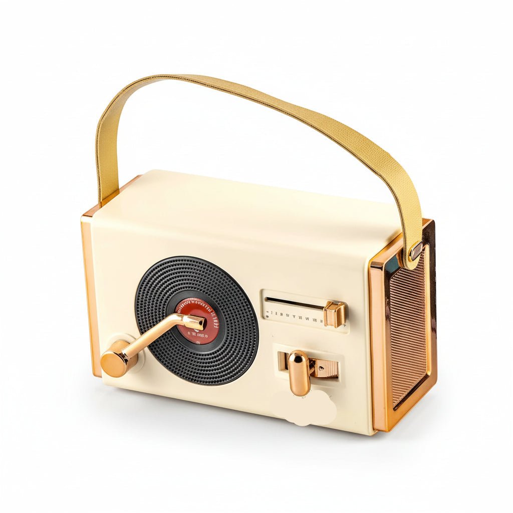 Cassa altoparlante portatile bluetooth a forma di radio, panna | Rohome | Rohome