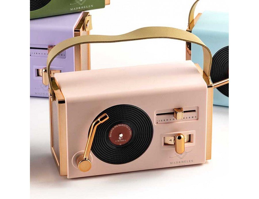 Cassa altoparlante portatile bluetooth a forma di radio, rosa | Rohome | Rohome