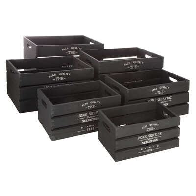 Cassetta in legno portaoggetti black | rohome | Rohome