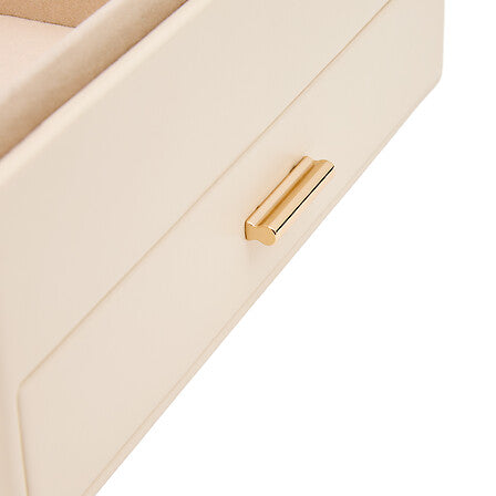 Portagioie in ecopelle colore beige con cassetti | Rohome