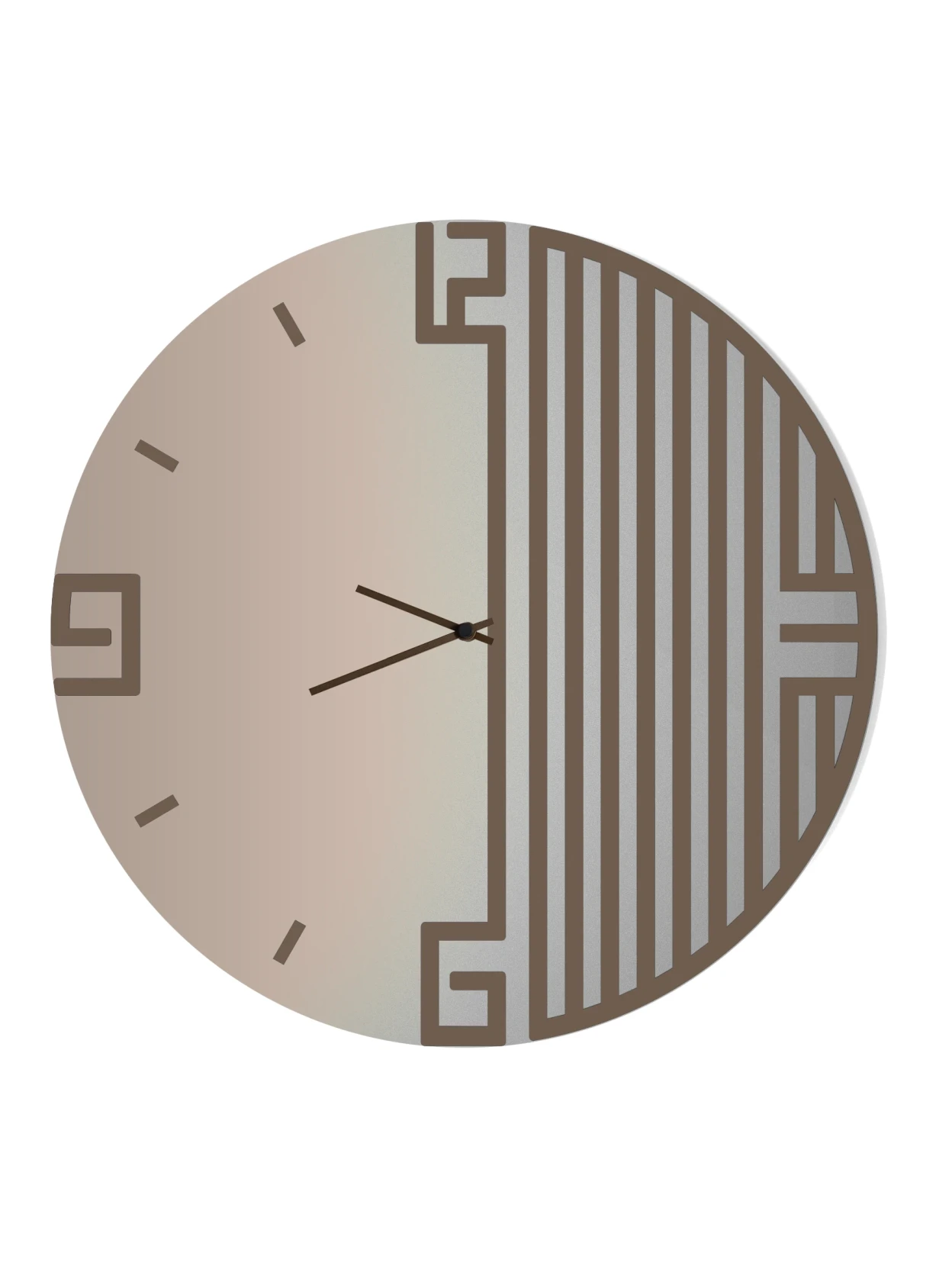 Orologio specchio rame e bronzo d. 60cm | Rohome