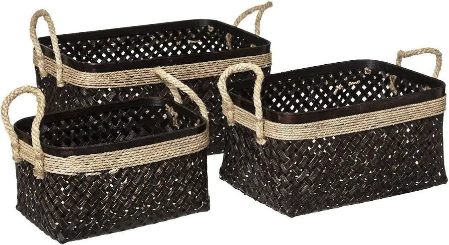 Cestini in bambu' COLOR nero | rohome | Rohome