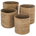 Cesto rotondo marrone chiaro coprivaso | rohome | Rohome