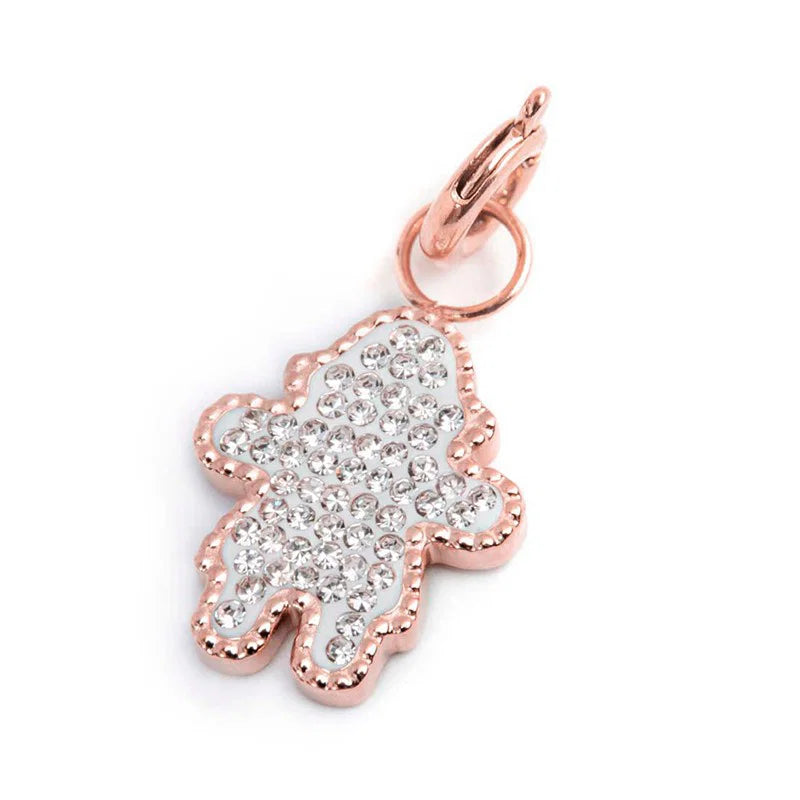 Marlù - Charm bimba rosè con cristalli | Rohome