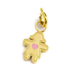 Marlù - Charm gold bimba cuore smalto rosa | Rohome