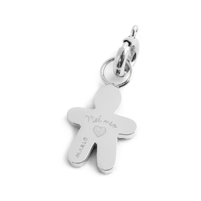 Marlù - Charm silver bimbo cuore smalto azzurro | Rohome