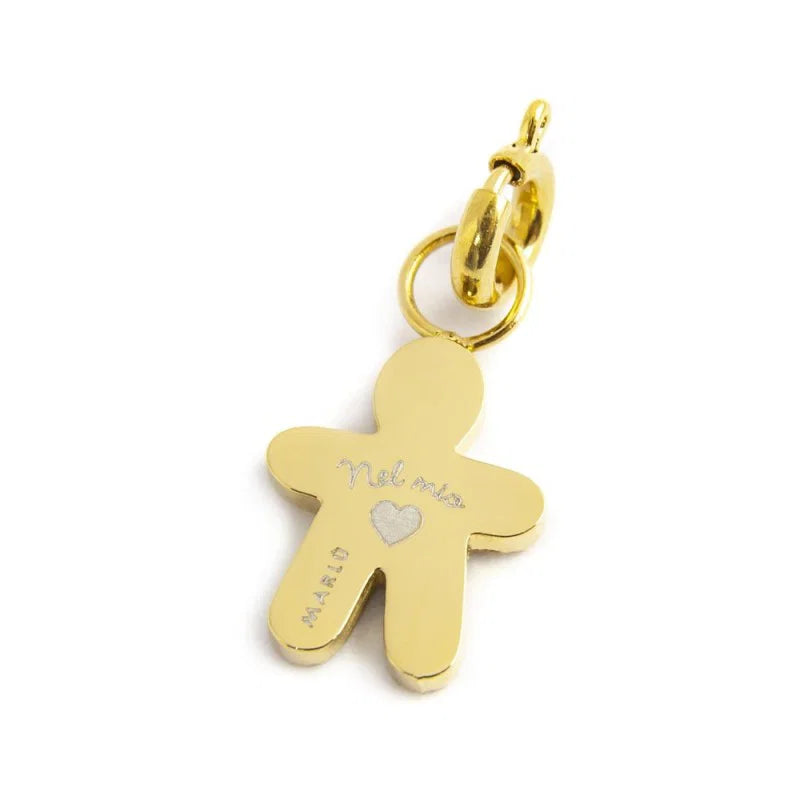 Marlù - Charm oro bimbo cuore smalto azzurro | Rohome