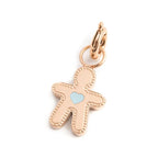 Marlù - Charm rosè bimbo cuore smalto azzurro | Rohome