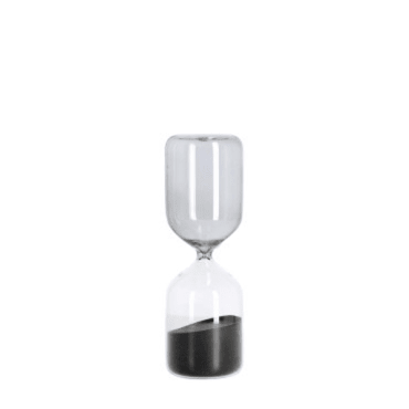 Clessidra kronos in vetro fumè nero h.20cm | Rohome | Rohome
