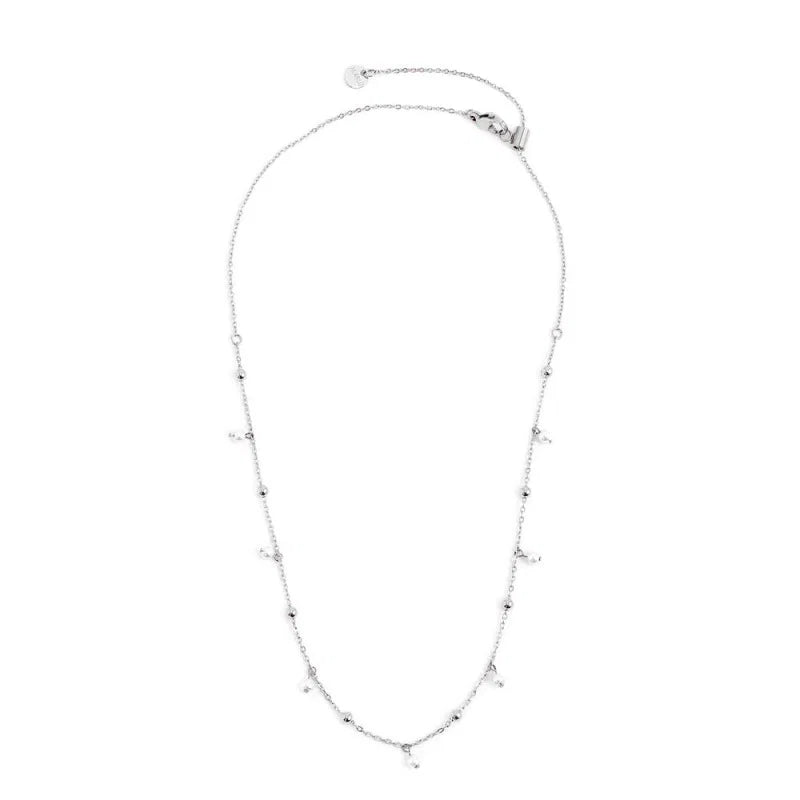 Marlù - Collana catena con sfere e perle acciaio | Rohome