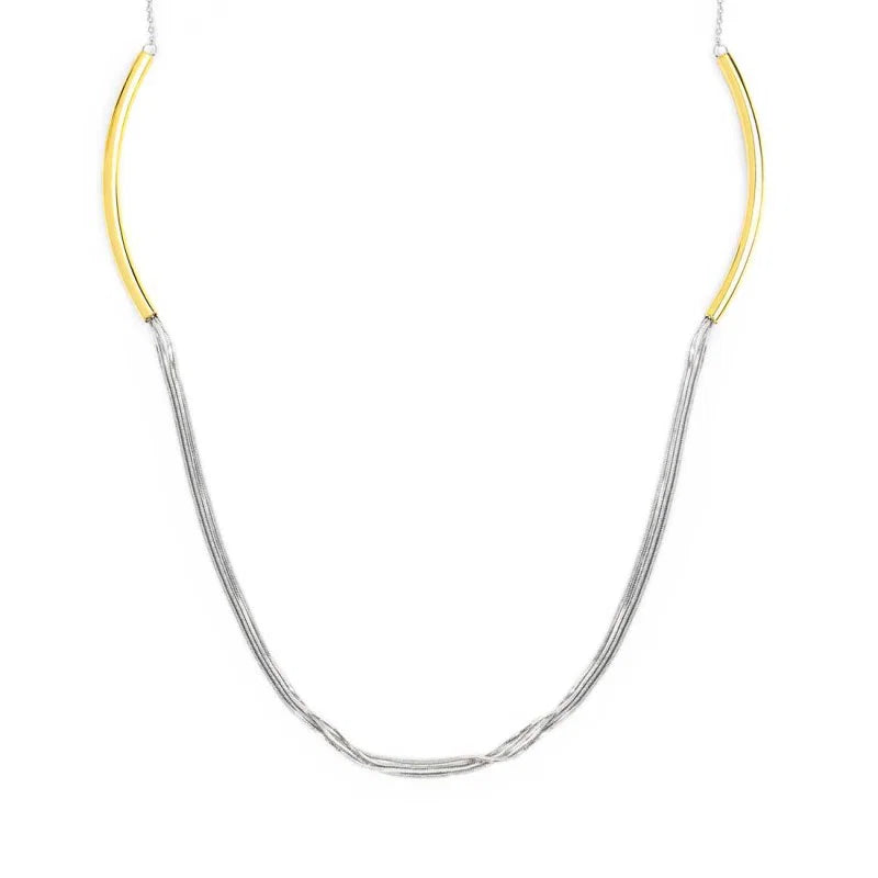 Marlù - Collana con catena snake centrale | Rohome