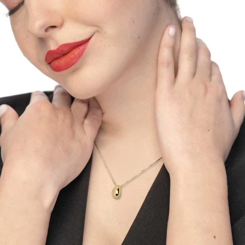 Marlù - Collana con centrale a forma di goccia gold | Rohome